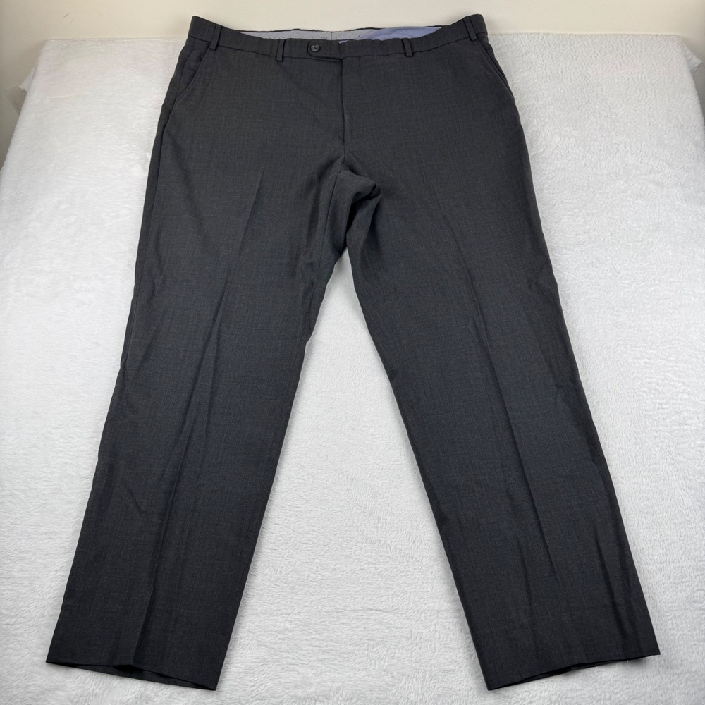Ballin Dress Pants Mens 42 Charcoal Gray Super 120s Wool Flat 
Front Luxury